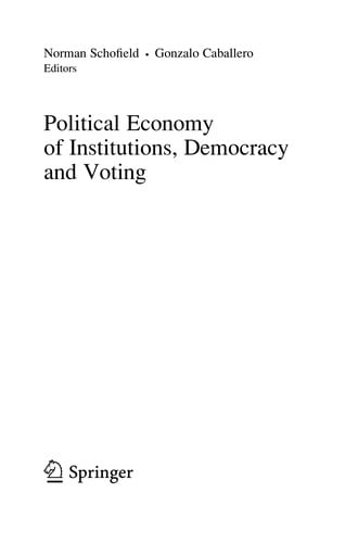 Political economy of institutions, democracy and voting
