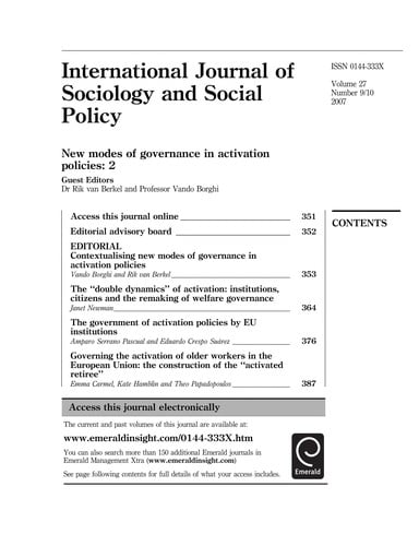 New modes of governance in activation policies