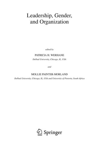 Leadership, gender, and organization