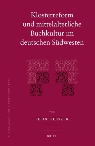 Klosterreform und mittelalterliche Buchkultur im deutschen Südwesten