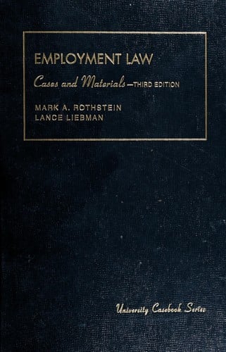 Cases and materials on employment law
