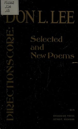 Directionscore: selected and new poems