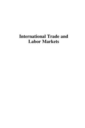 International trade and labor markets