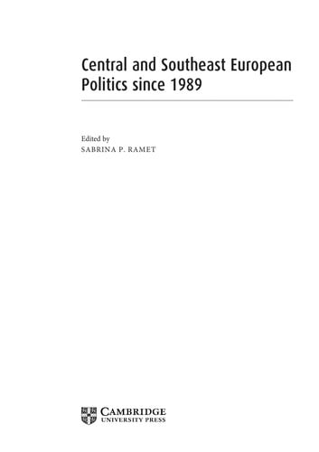 Central and southeast European politics since 1989