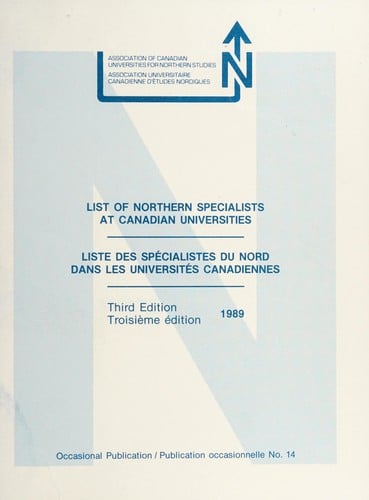 List of northern specialists at Canadian universities