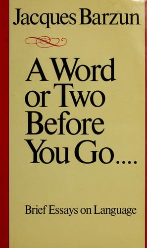 A word or two before you go--