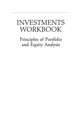 Investments workbook