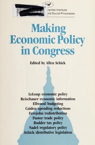 Making economic policy in Congress