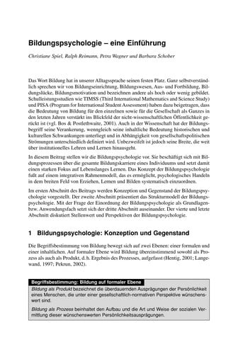 Bildungspsychologie