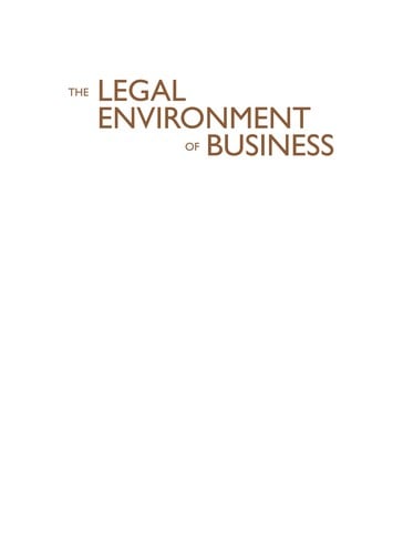 The legal environment of business