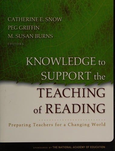 Knowledge to support the teaching of reading