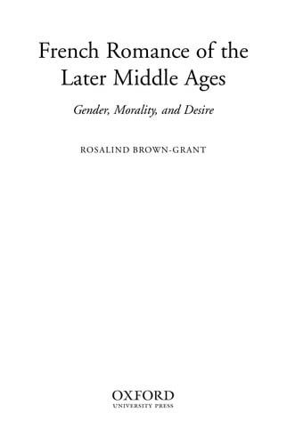 French romance of the later Middle Ages