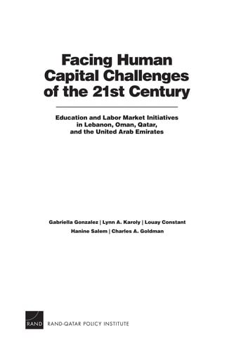 Facing human capital challenges of the 21st century