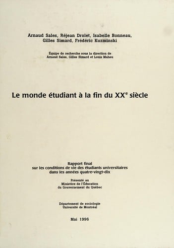 Le monde étudiant à la fin du XXe siècle