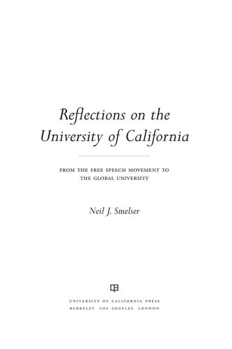 Reflections on the University of California
