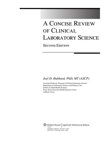 A concise review of clinical laboratory science