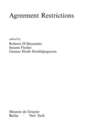 Agreement restrictions