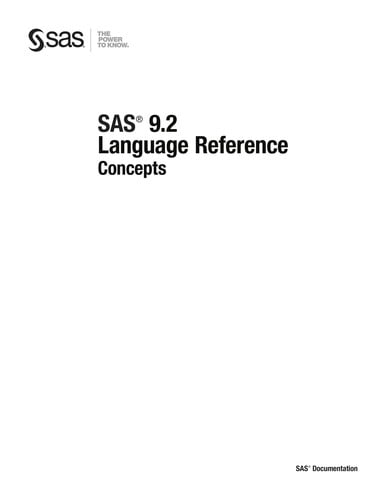 SAS 9.2 language reference