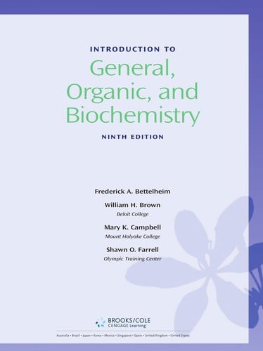 Introduction to general, organic, and biochemistry