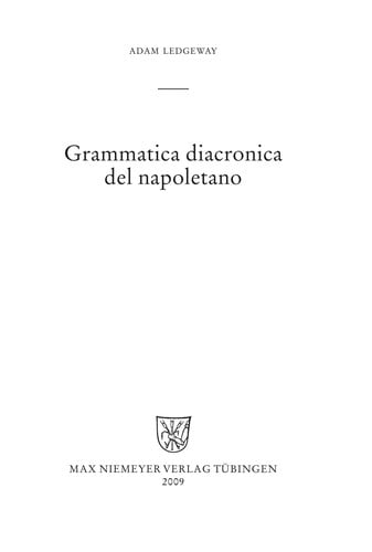 Grammatica diacronica del napoletano