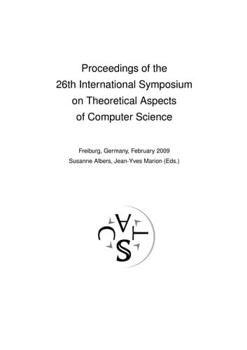 26th International Symposium on Theoretical Aspects of Computer Science (STACS'09)