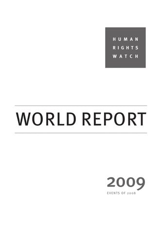 Human Rights Watch world report, 2009 [pbk]