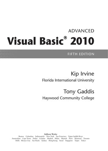 Advanced visual basic 2010