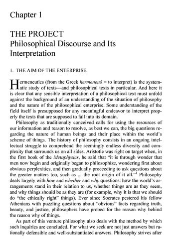 Interpreting philosophy: the elements of philosophical hermeneutics
