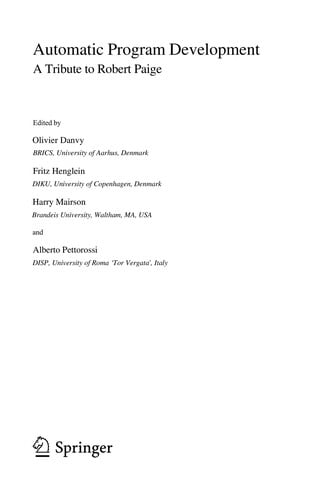 Automatic program development