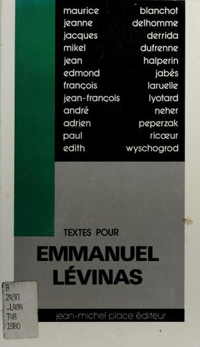 Textes pour Emmanuel Lévinas