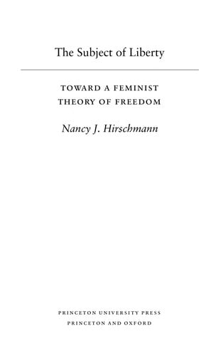 The subject of liberty