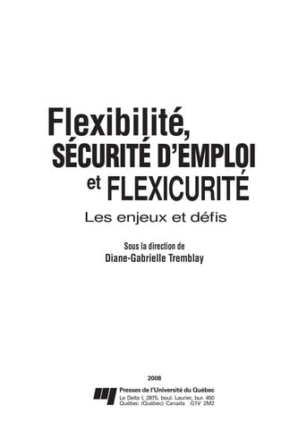 Flexibilité, sécurité d'emploi, et flexicurité