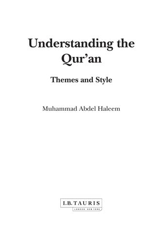 Understanding the Qur'an