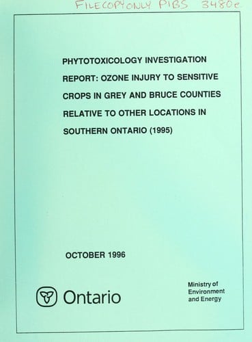 Assessment of crop losses from ozone using biomonitor plants and risk estimates by experts