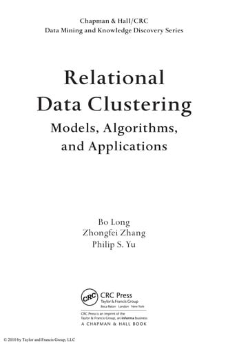 Relational data clustering