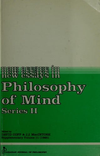 New essays in philosophy of mind