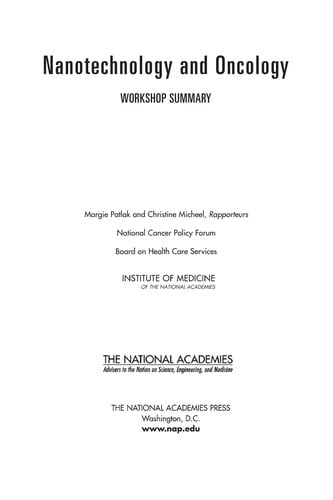 Nanotechnology and oncology