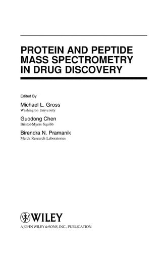 Protein and peptide mass spectrometry in drug discovery