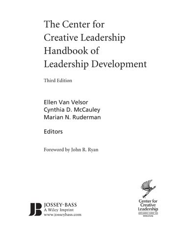 The Center for Creative Leadership Handbook of Leadership Development