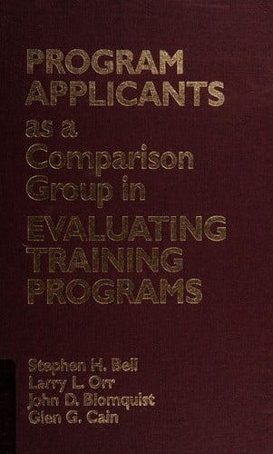 Program applicants as a comparison group in evaluating training programs