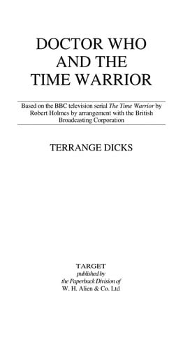 Doctor Who and the Time Warrior