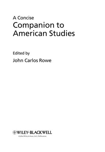 A concise companion to American studies