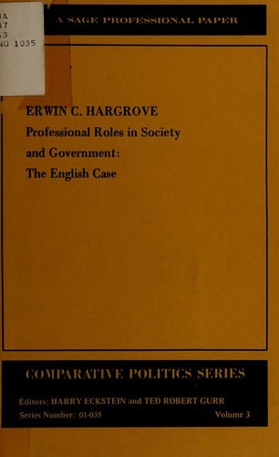 Professional roles in society and government: the English case