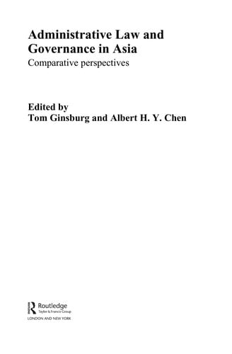 Administrative law and governance in Asia