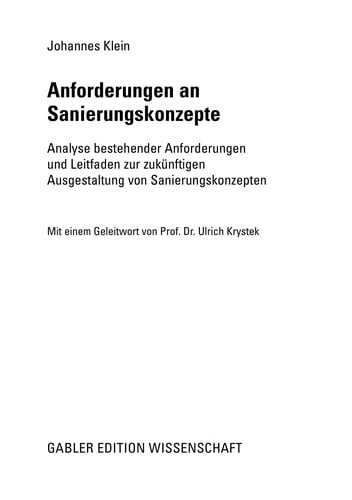 Anforderungen an Sanierungskonzepte