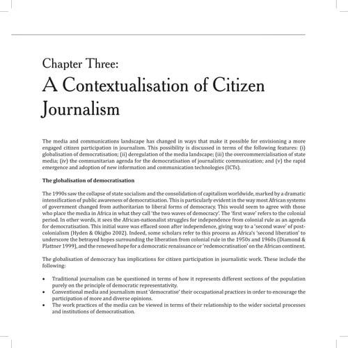 Citizen journalism & democracy in Africa