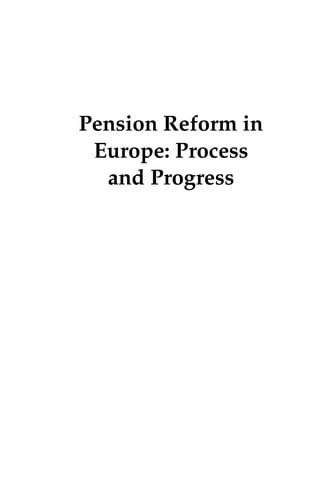 Pension reform in Europe