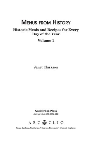 Menus from history