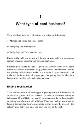 Starting & running a greeting cards business