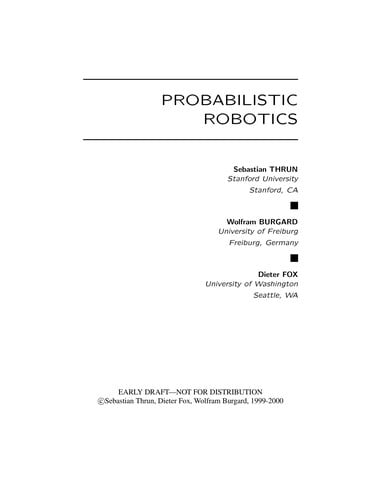 Probabilistic robotics